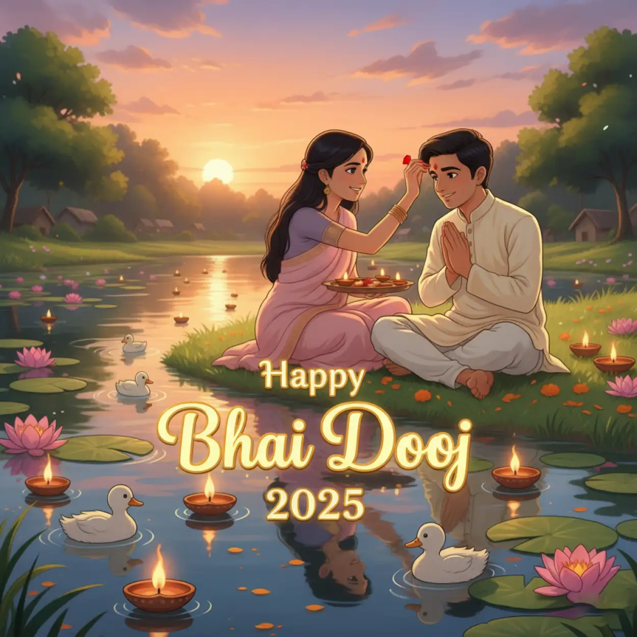 traditional indian happy bhai dooj 2025 wishes quotes