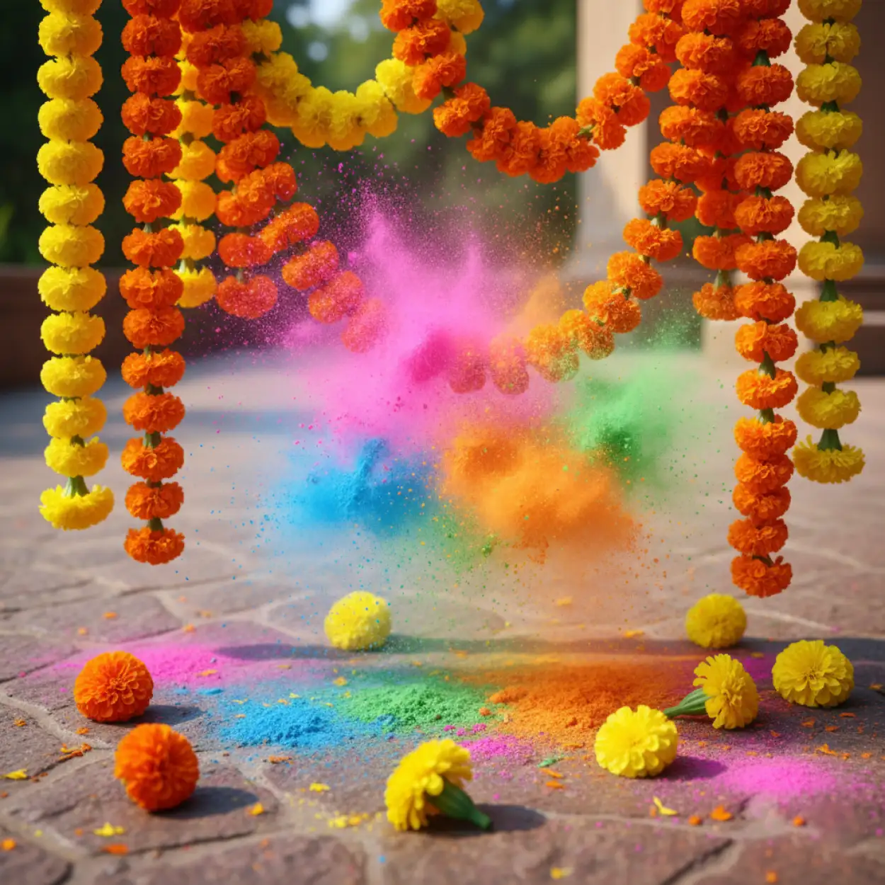 Free Download Traditional Indian Holi Background - High Quality Holi Background Background Image