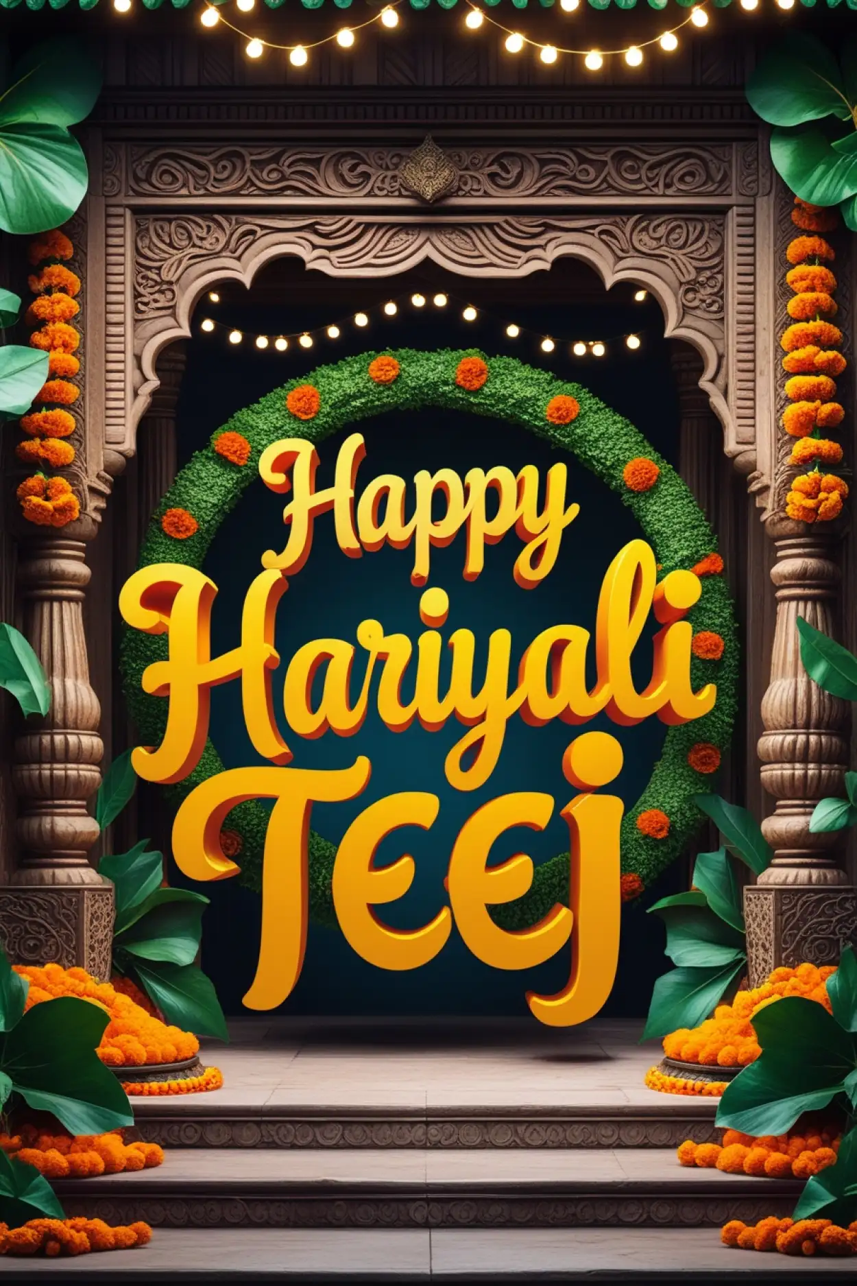 traditional pooja thali decoration for teej