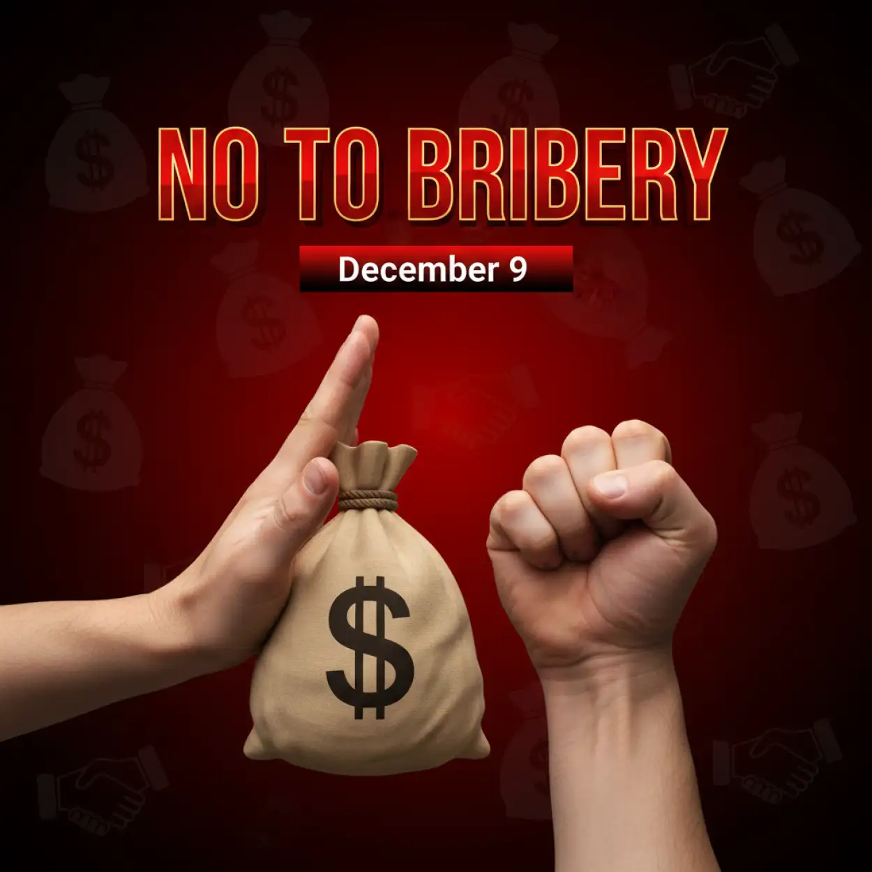 Transparent PNG for Anti-Corruption Day banner