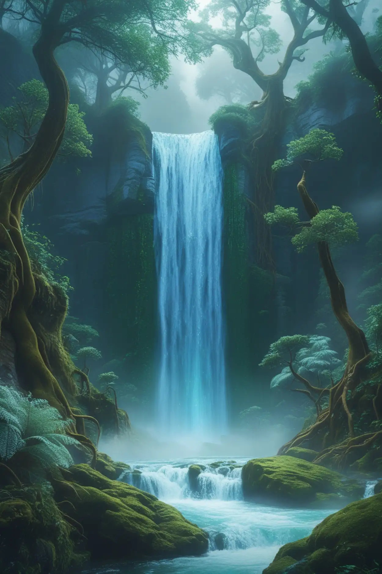Transparent Waterfall Background With Trees - Royalty Free Waterfall Background Image | Pngmagic Free Download Transparent Waterfall Background With Trees - High Quality Waterfall Background Background