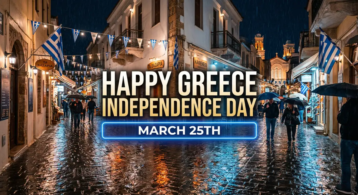 Free Download Trending Hashtags Greece Independence Day - High Quality Happy Greece Independence Day 2026 Image