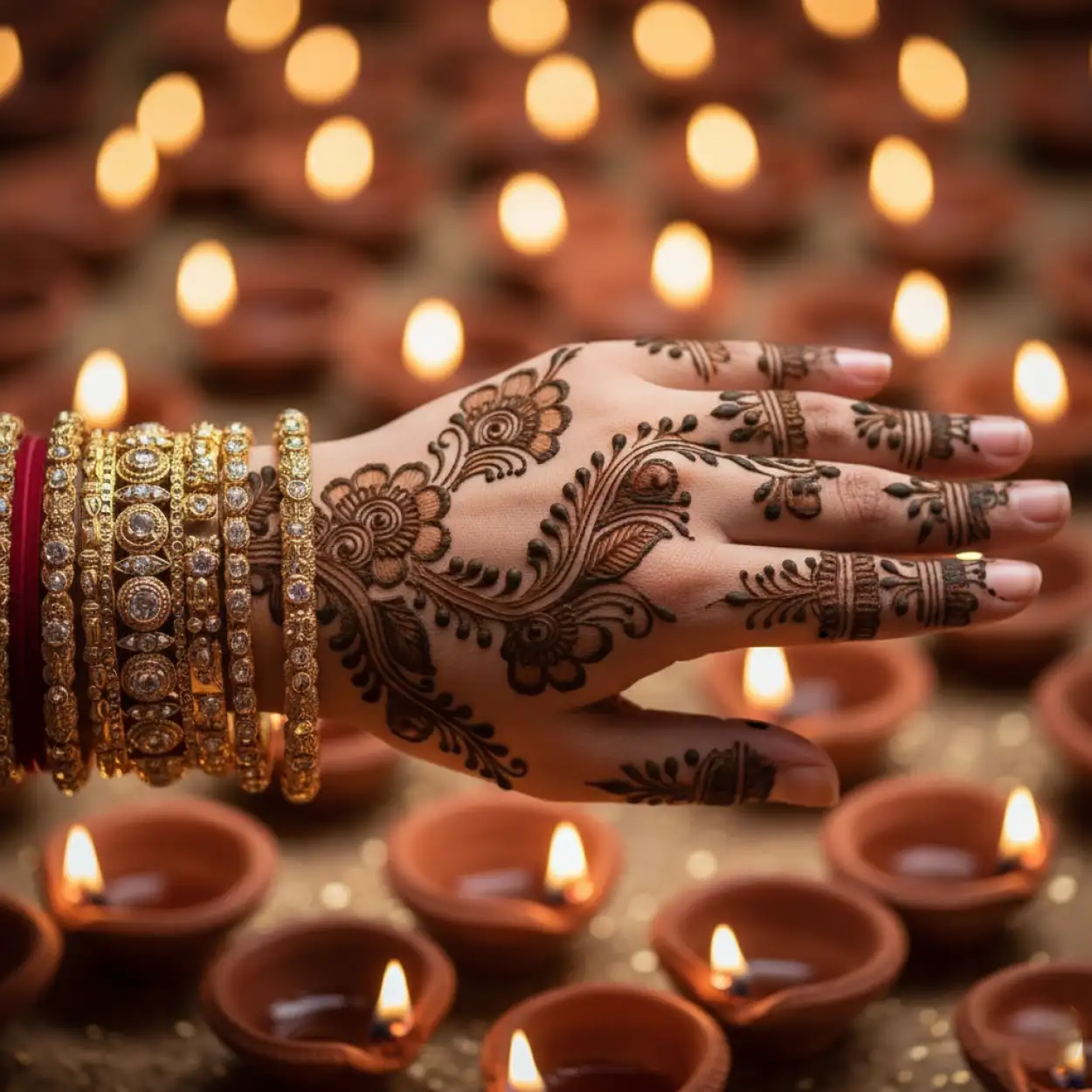 Free Download Trending Karva Chauth Mehndi Design For Dulhan - High Quality Karva Chauth Mehndi Design Background