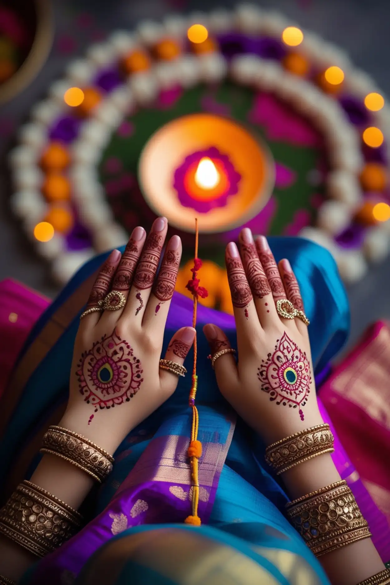 Free Download Trendy Mehndi Design For Teej In 2025 - High Quality Hariyali Teej Mehndi Design Background