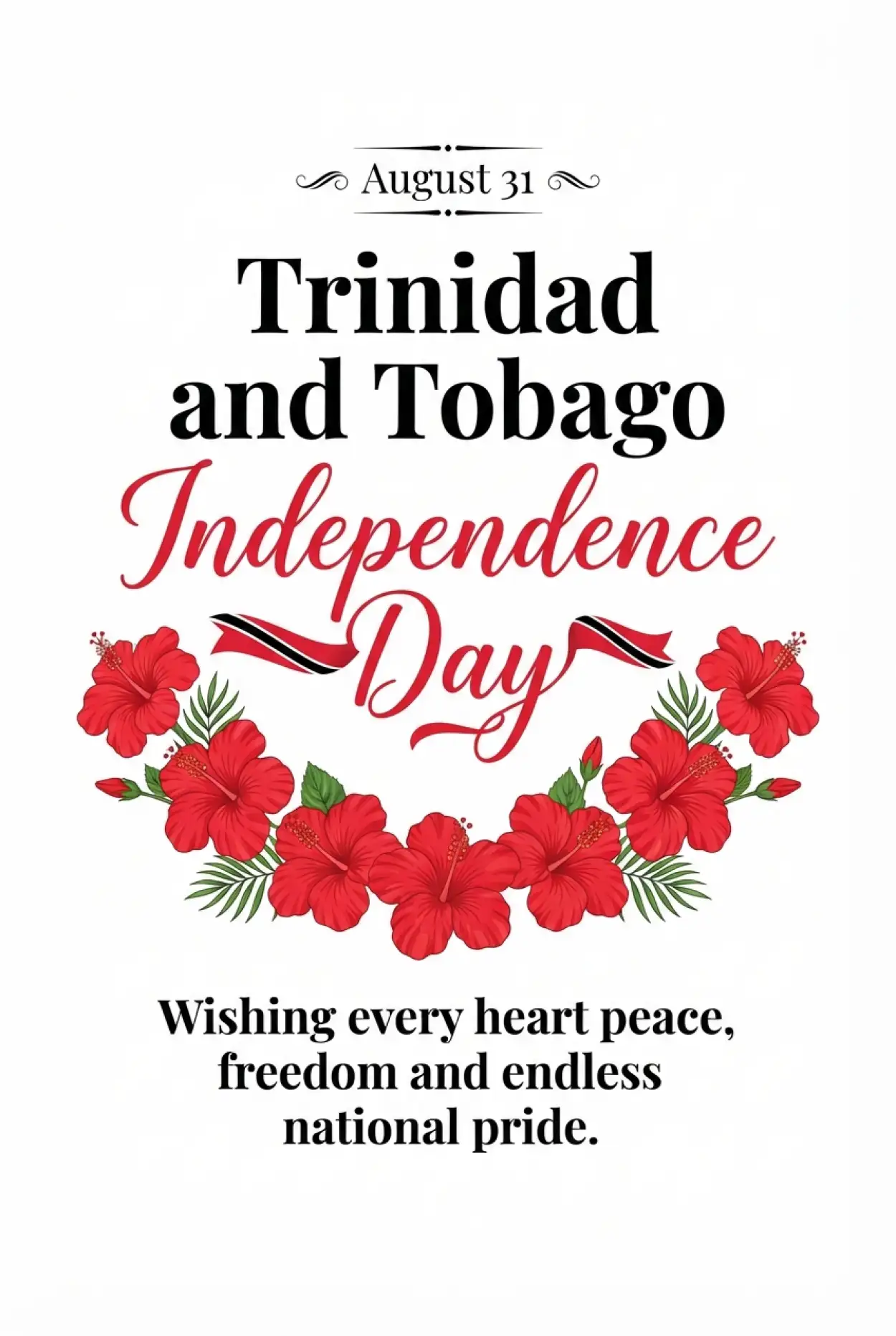 Free Download Trinidad And Tobago 64th Independence Day Greetings 2026 - High Quality Trinidad And Tobago Independence Day 2026 Image