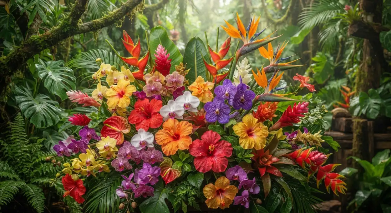 Free Download Tropical Flower Background - High Quality Tropical Summer Background Background Image