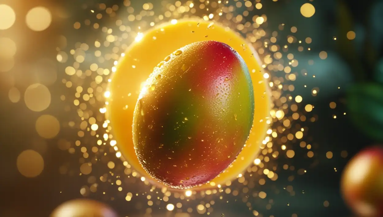 tropical fruit mango background aesthetic