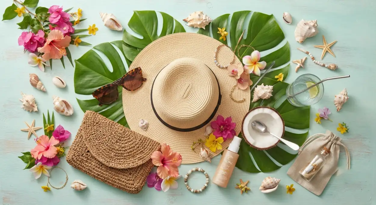 Free Download Tropical Summer Editable Background - High Quality Tropical Summer Background Background Image