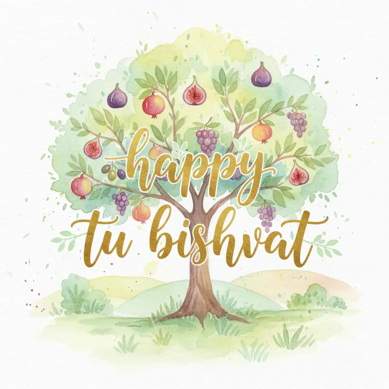 tu bishvat tree illustration quotes