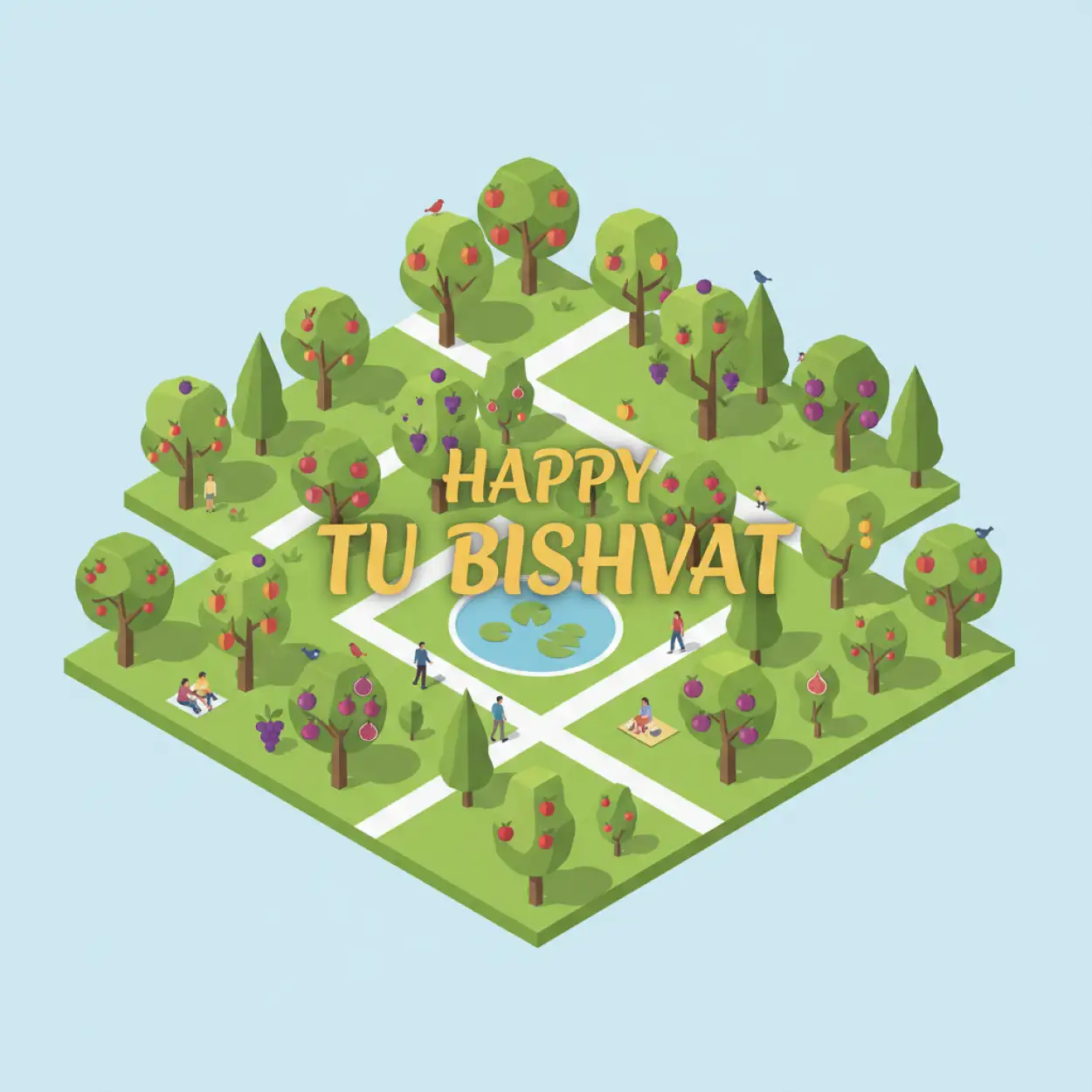 tu bishvat vector poster text