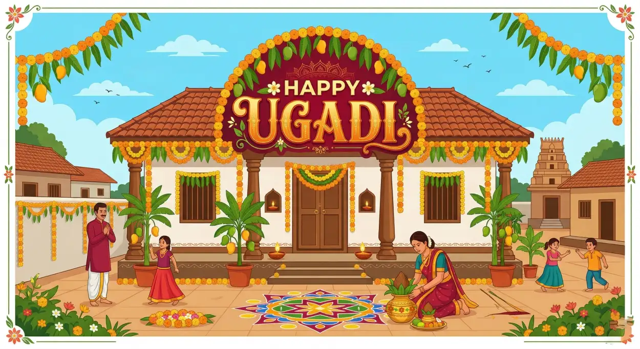 Free Download Ugadi Festival Background Image - High Quality Happy Ugadi Background Image
