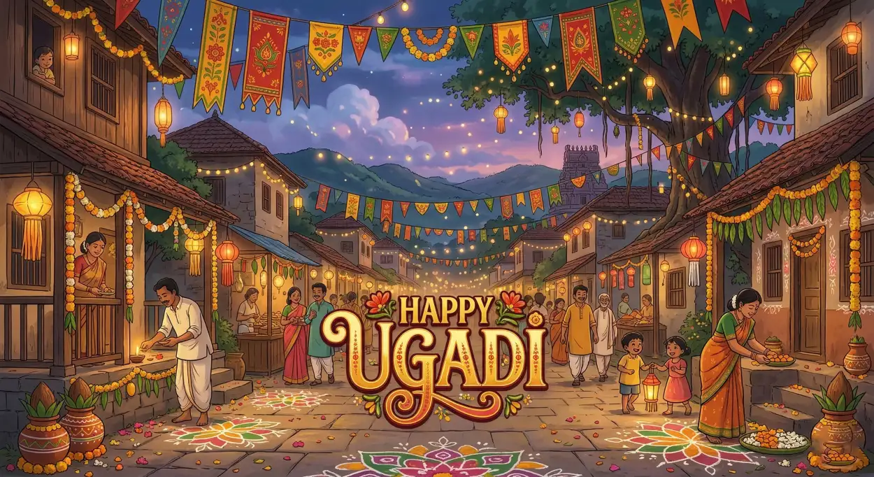 ugadi festival greeting card