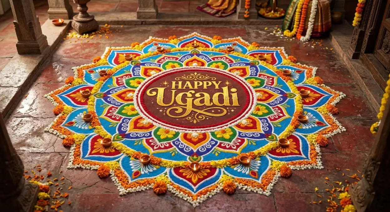 Free Download Ugadi Greeting Banner - High Quality Happy Ugadi Image