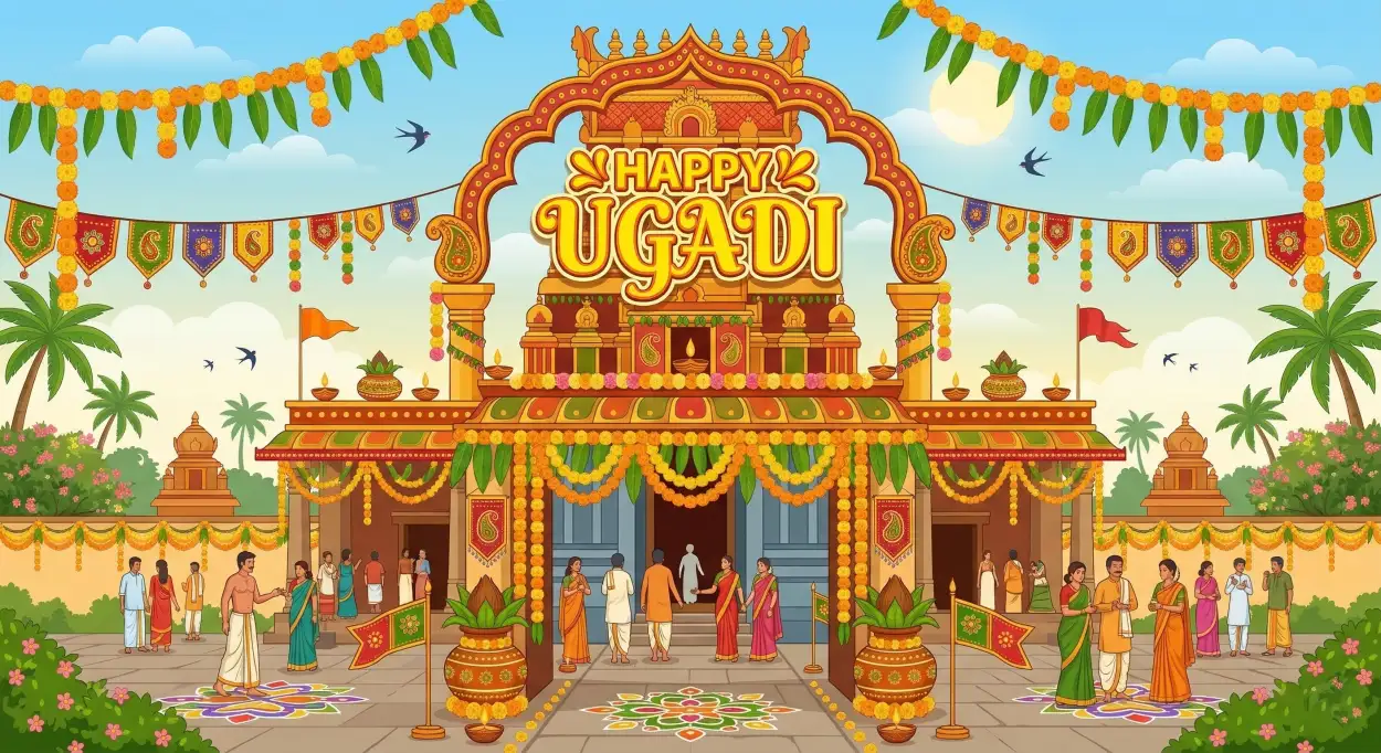 Free Download Ugadi Invitation Card Design - High Quality Happy Ugadi Image