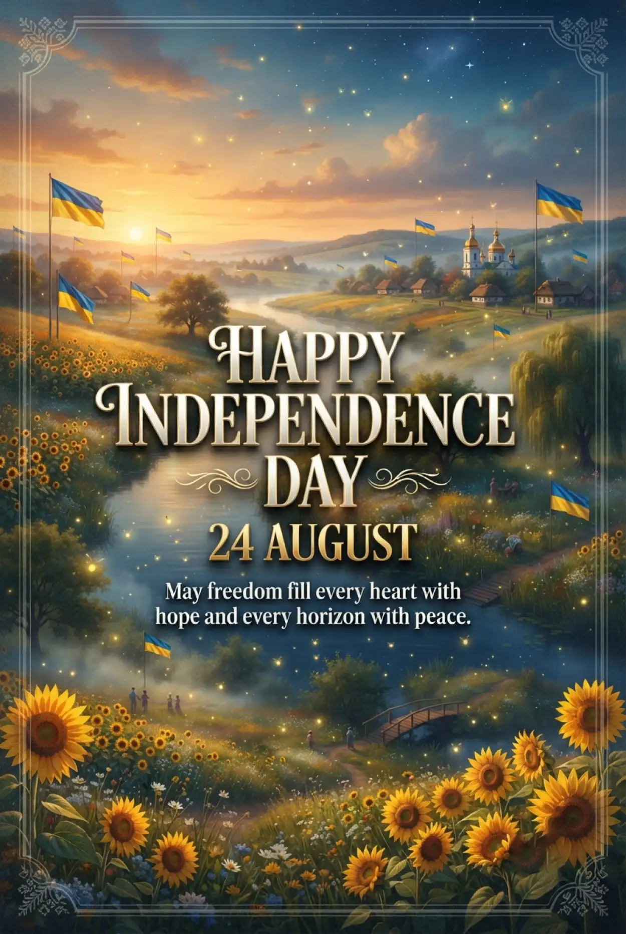 Free Download Ukraine Independence Day 2026 Best Wishes - High Quality Ukraine Independence Day 2026 Image
