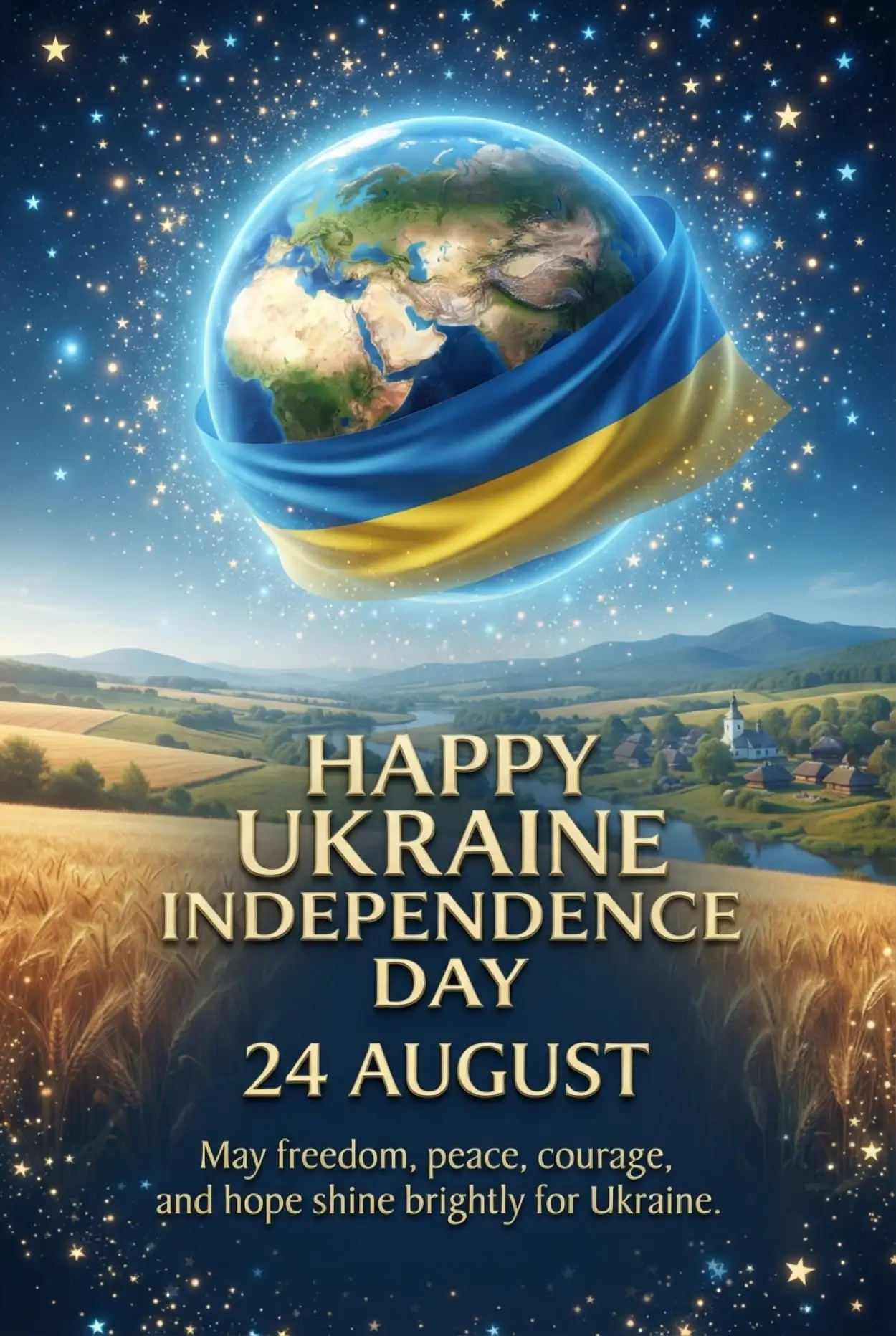 Free Download Ukraine Independence Day 2026 Greetings In Ukrainian - High Quality Ukraine Independence Day 2026 Image