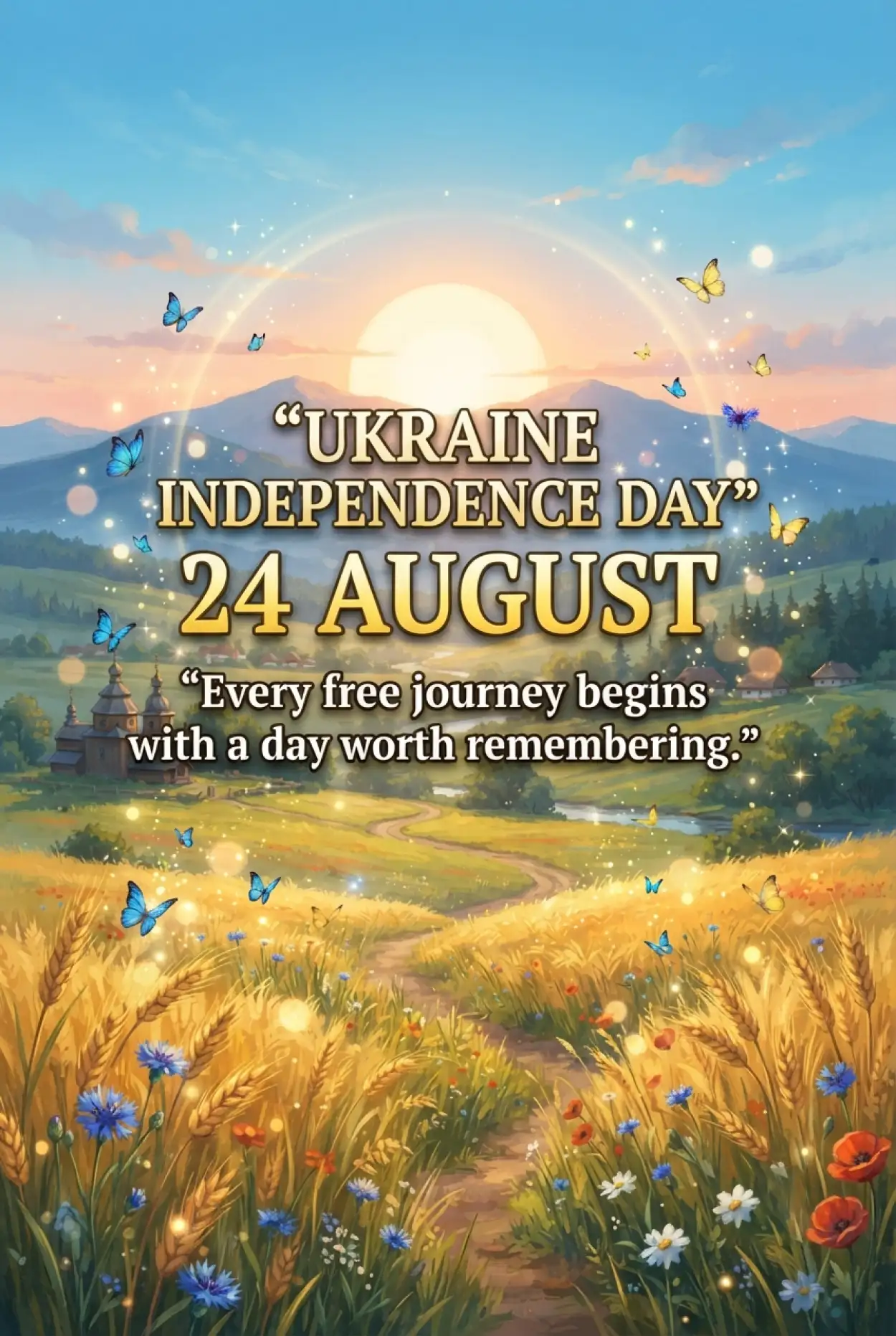 Free Download Ukraine Independence Day 2026 Greetings - High Quality Ukraine Independence Day 2026 Image