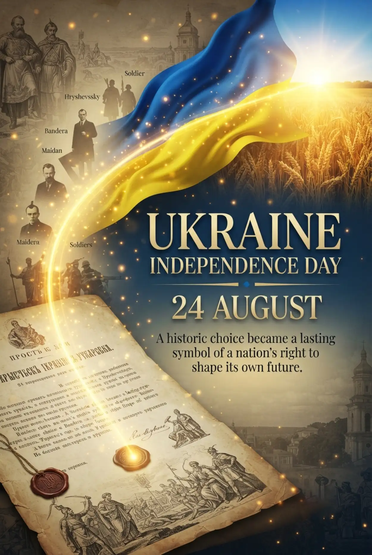Free Download Ukraine Independence Day 2026 Historical Background - High Quality Ukraine Independence Day 2026 Background Image