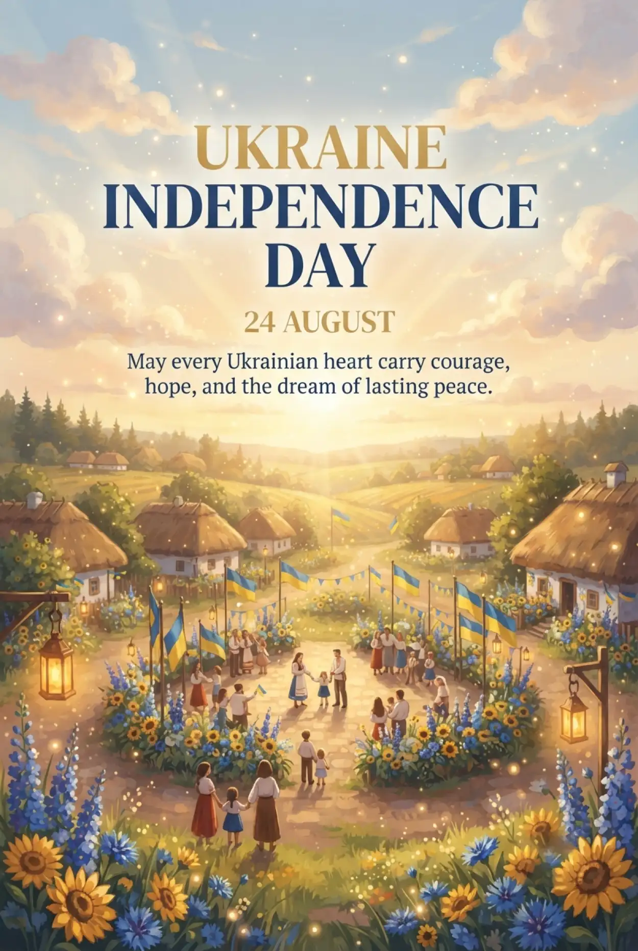 Free Download Ukraine Independence Day 2026 Messages - High Quality Ukraine Independence Day 2026 Image