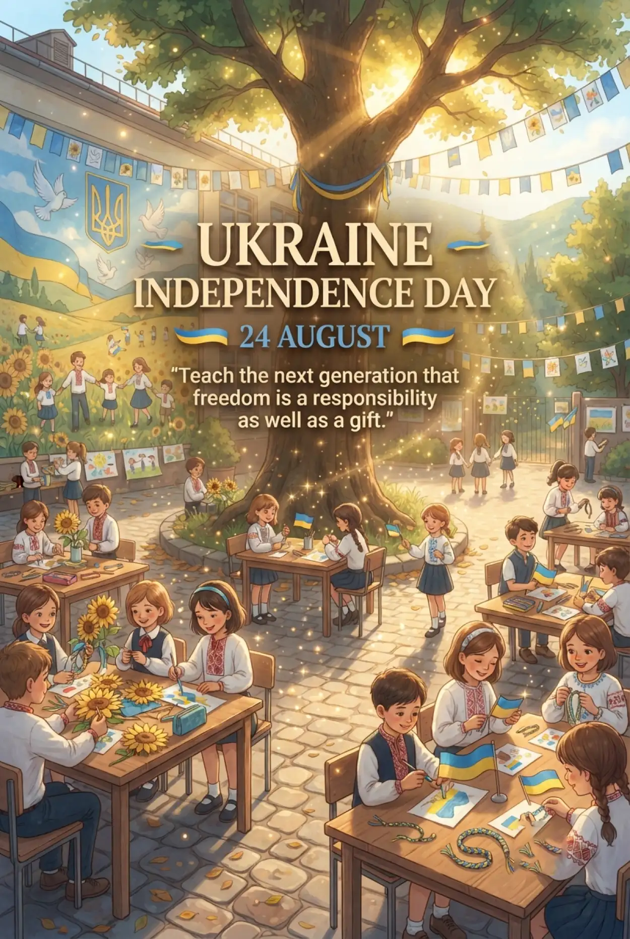 Free Download Ukraine Independence Day 2026 School Activities - High Quality Ukraine Independence Day 2026 Image