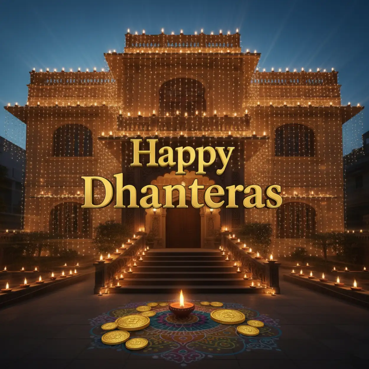 Free Download Unique Happy Dhanteras Greeting Card Design - High Quality Happy Dhanteras Background