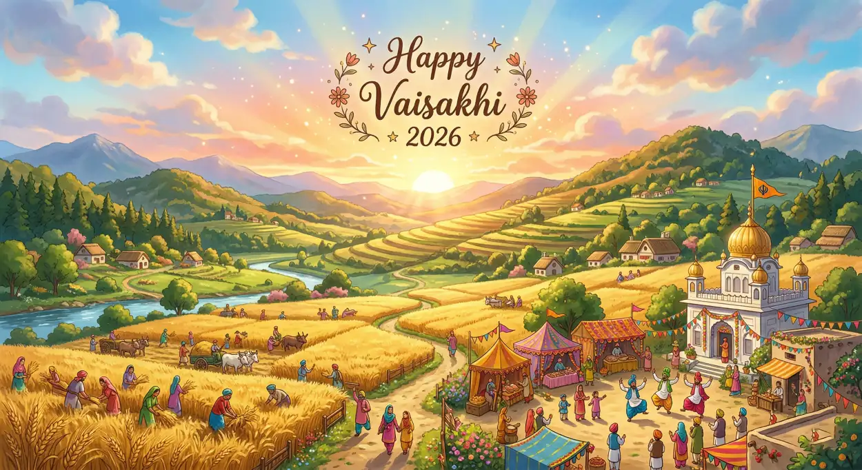 Free Download Unique Happy Vaisakhi 2026 Wishes Greetings Text For Whatsapp Facebook And Instagram - High Quality Happy Vaisakhi 2026 Wishes Image