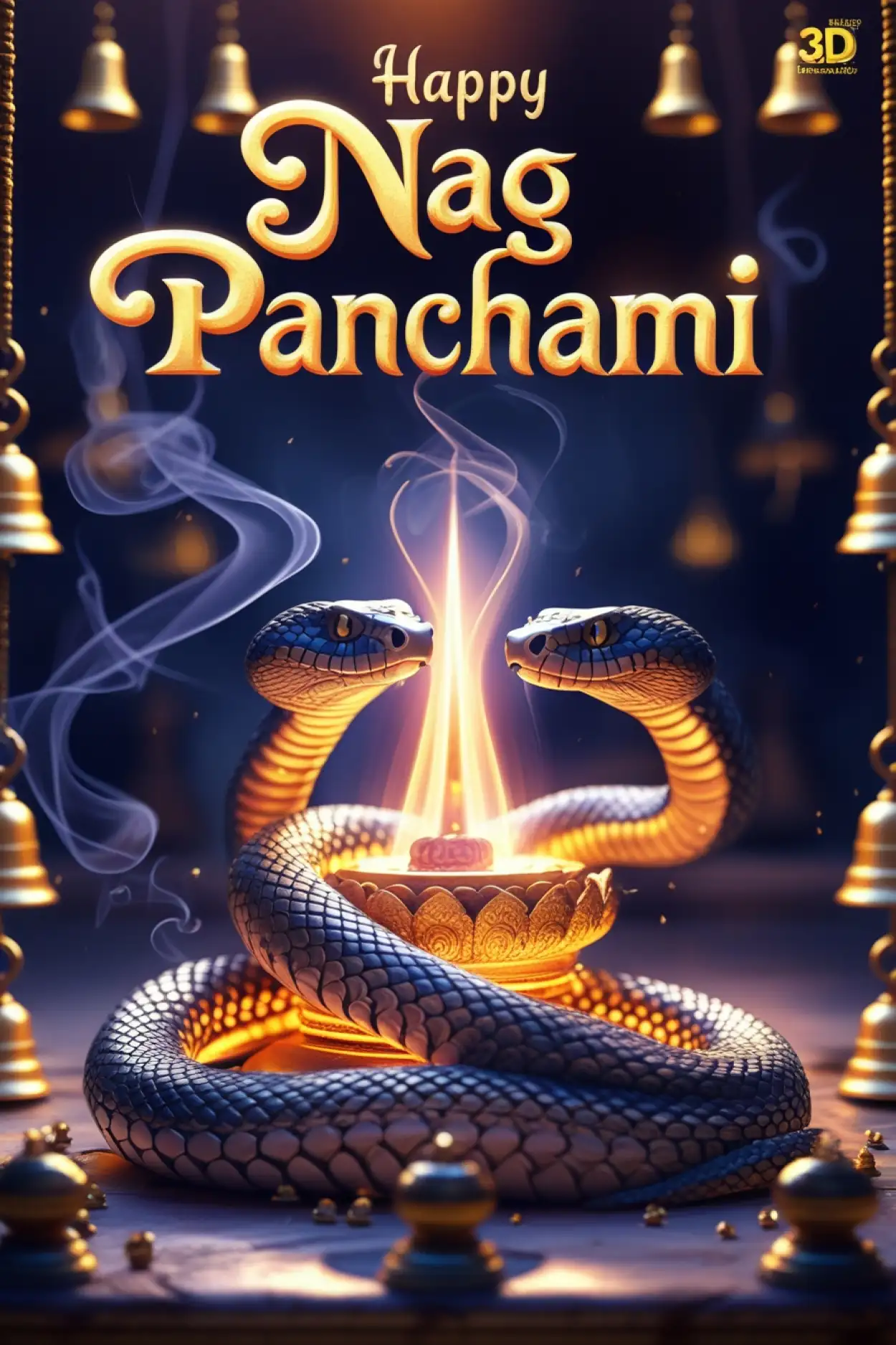 Unique Nag Panchami image for Pinterest