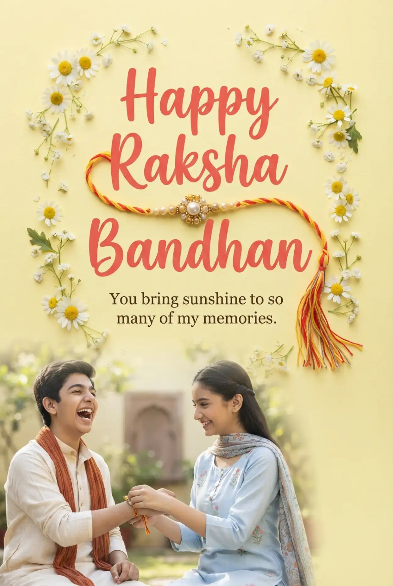 Free Download Unique Raksha Bandhan Greetings For Siblings - High Quality Happy Raksha Bandhan Greetings Image