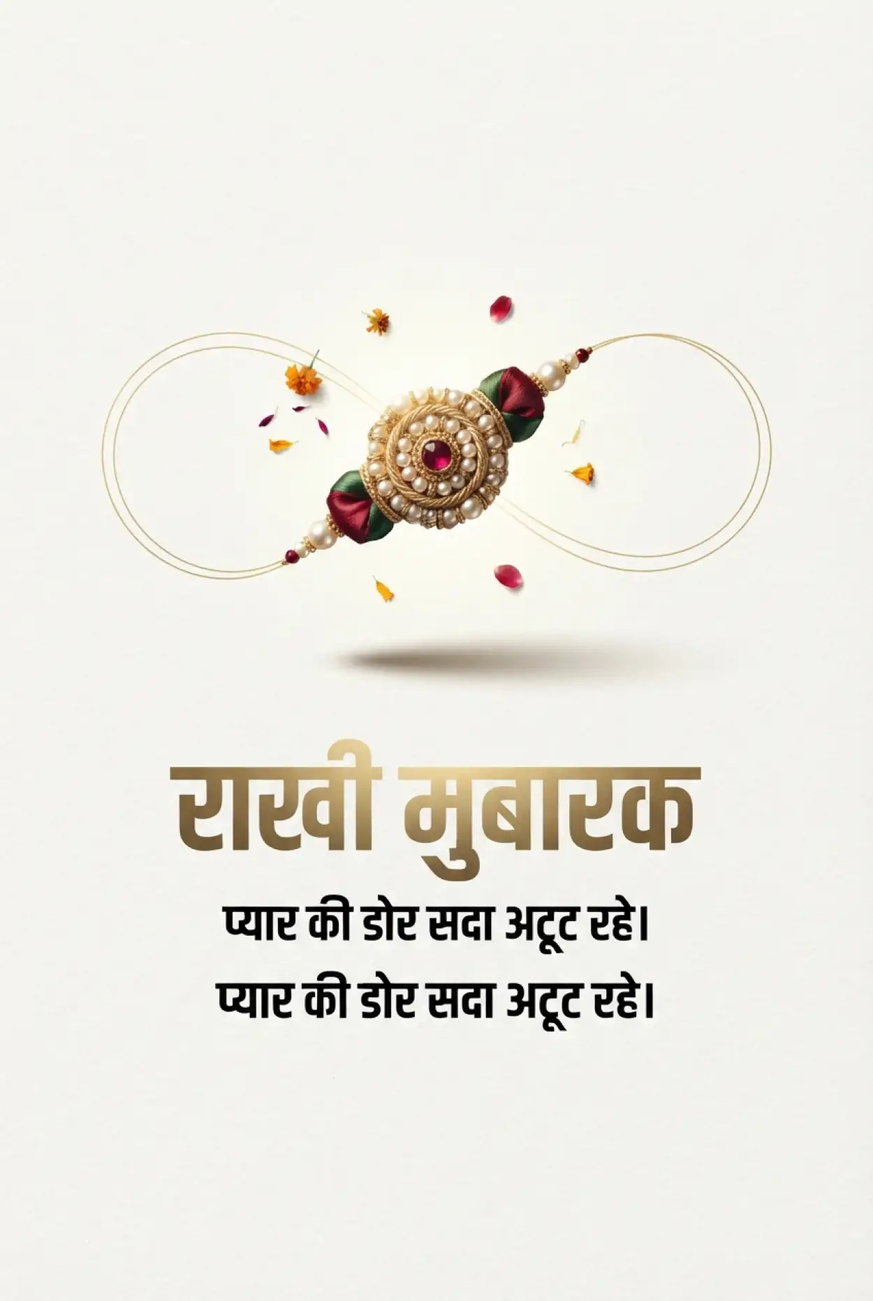 Free Download Unique Raksha Bandhan Hindi Typography Viral Rakhi Greeting Poster - High Quality Raksha Bandhan Ki Shubhkamnaye In Hindi Image
