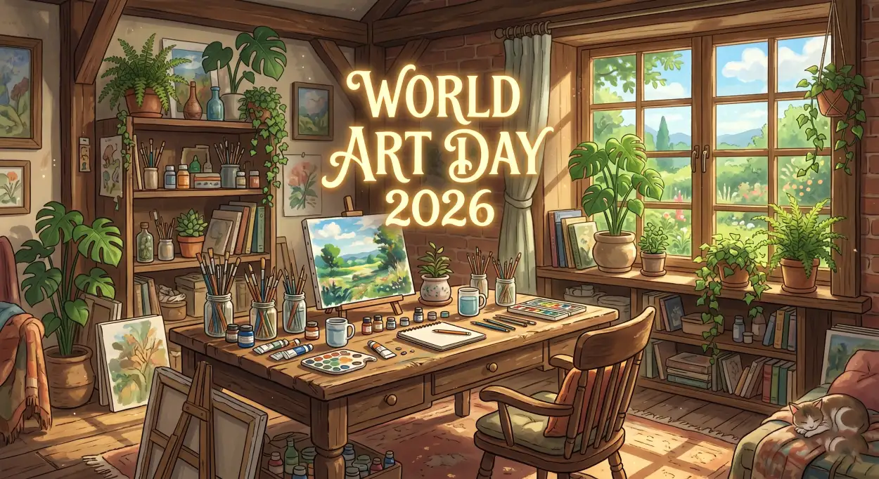 Free Download Unique World Art Day 2026 Social Media Post Ideas 2 - High Quality World Art Day 2026 Wishes Image