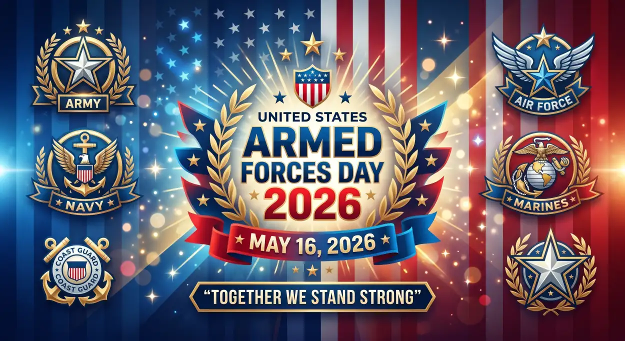 Free Download United States Armed Forces Day 2026 Modern Patriotic Design - High Quality United States Armed Forces Day 2026 Image