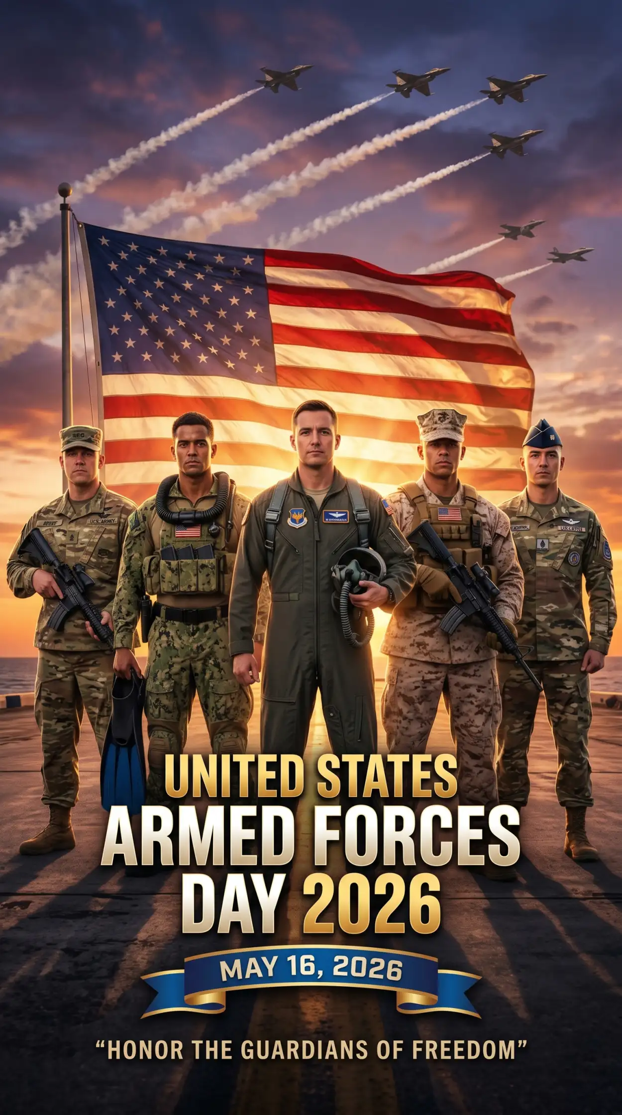 Free Download United States Armed Forces Day 2026 Patriotic Background - High Quality United States Armed Forces Day 2026 Background Image