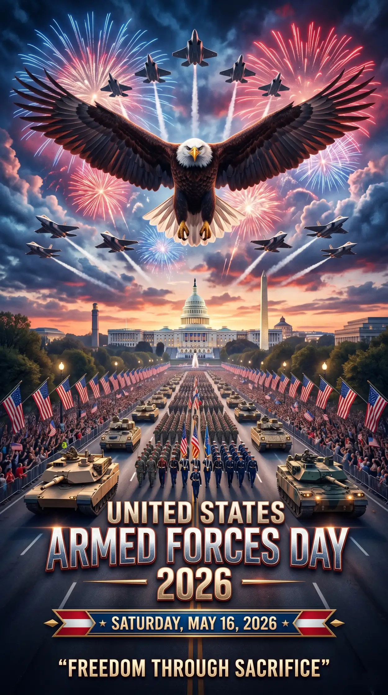 Free Download United States Armed Forces Day 2026 Usa Patriotic Art - High Quality United States Armed Forces Day 2026 Image
