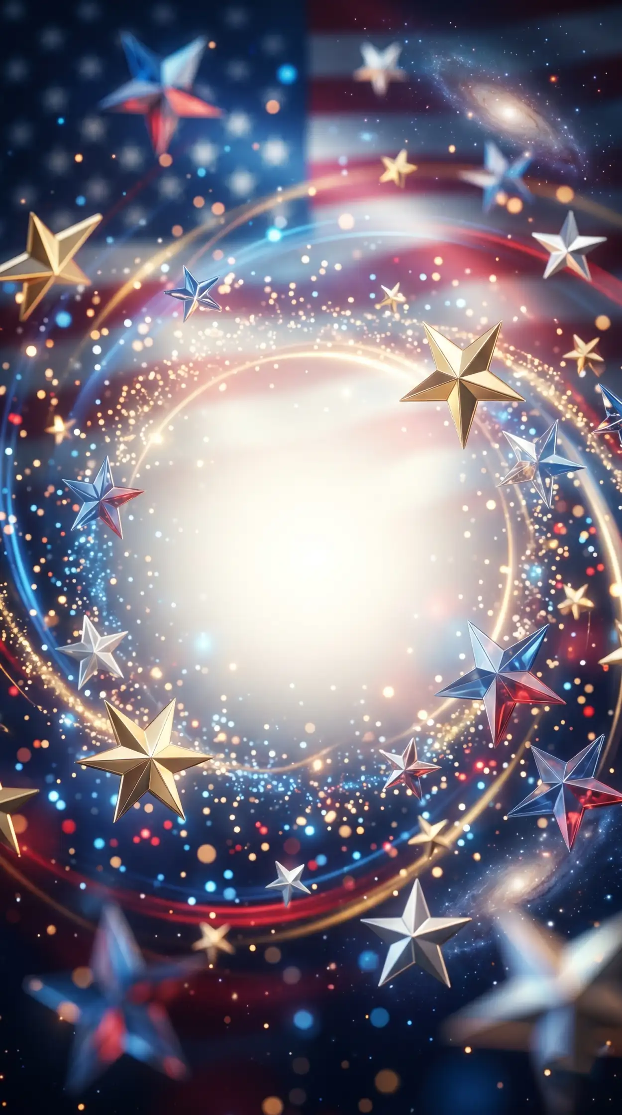 Free Download United States Flag Background With Stars And Fireworks Effects - High Quality Usa Flag Background Image