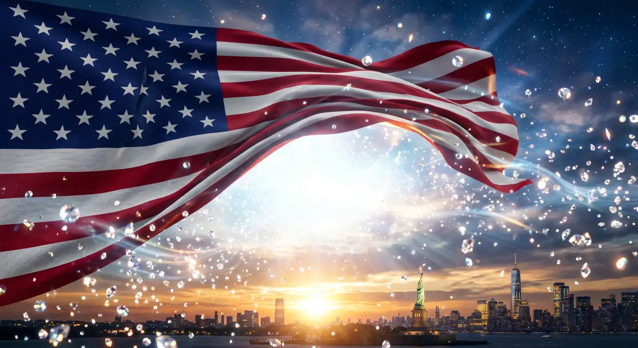 Free Download United States Flag Wallpapers With Fireworks And Patriotic Effects - High Quality Usa Flag Image