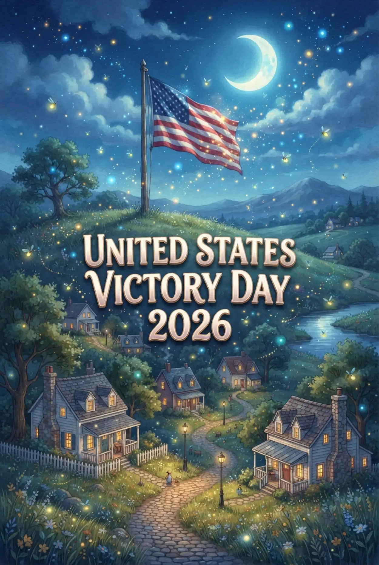 Free Download United States Victory Day 2026 Beautiful Patriotic Poster - High Quality United States Victory Day 2026 Image