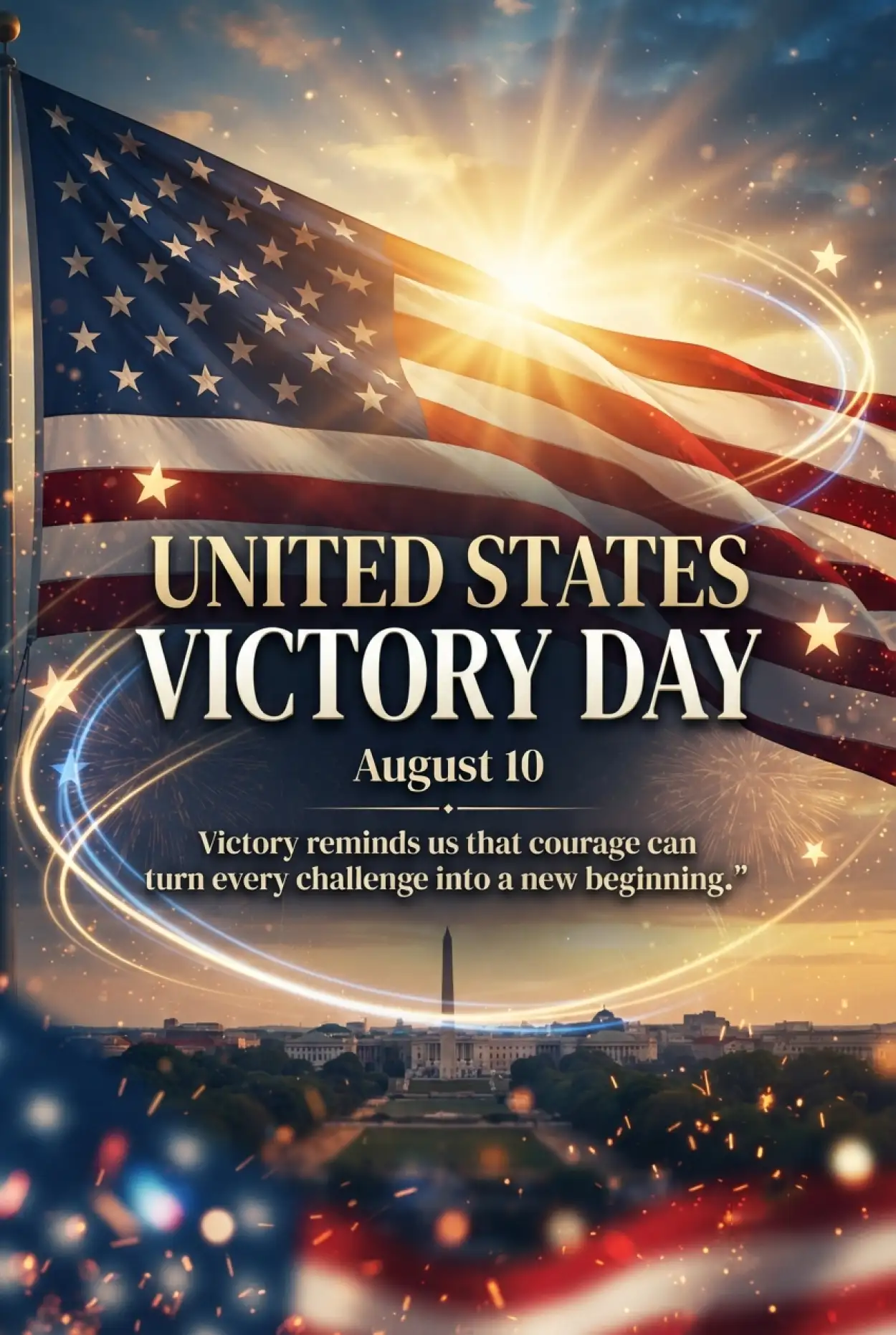 Free Download United States Victory Day 2026 Printable Patriotic Designs - High Quality United States Victory Day 2026 Image