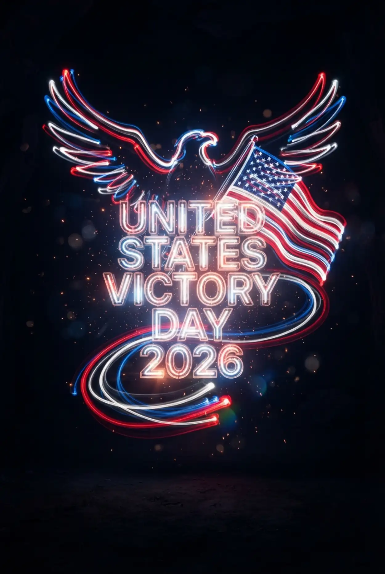 Free Download United States Victory Day 2026 Red White Blue Design - High Quality United States Victory Day 2026 Image