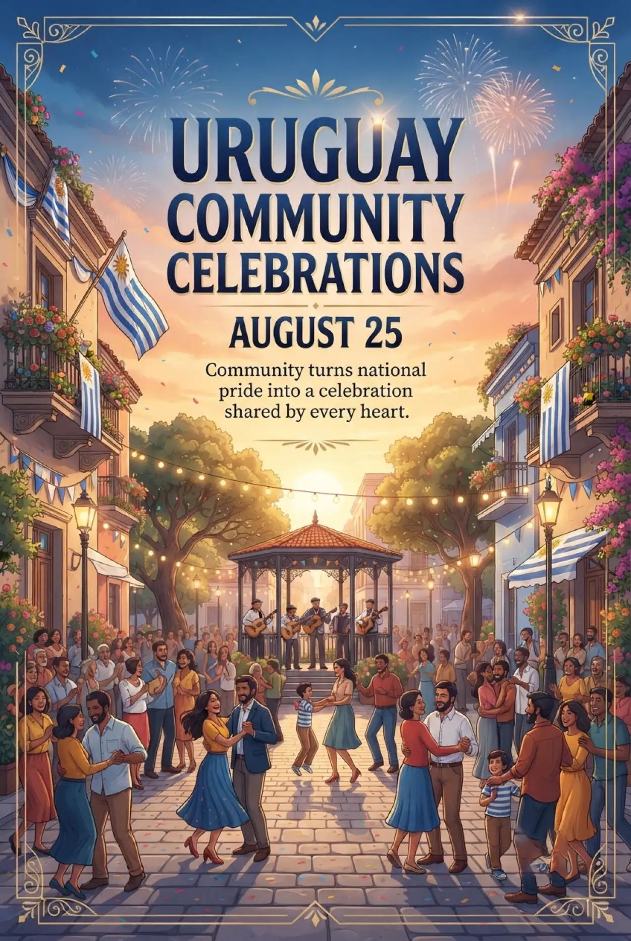 Free Download Uruguay Community Celebrations - High Quality Uruguay Independence Day 2026 Image
