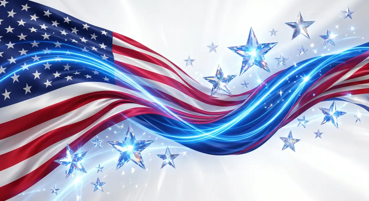 Free Download Usa Flag Social Media Poster Background With Patriotic Stars And Stripes Design - High Quality Usa Flag Background Image