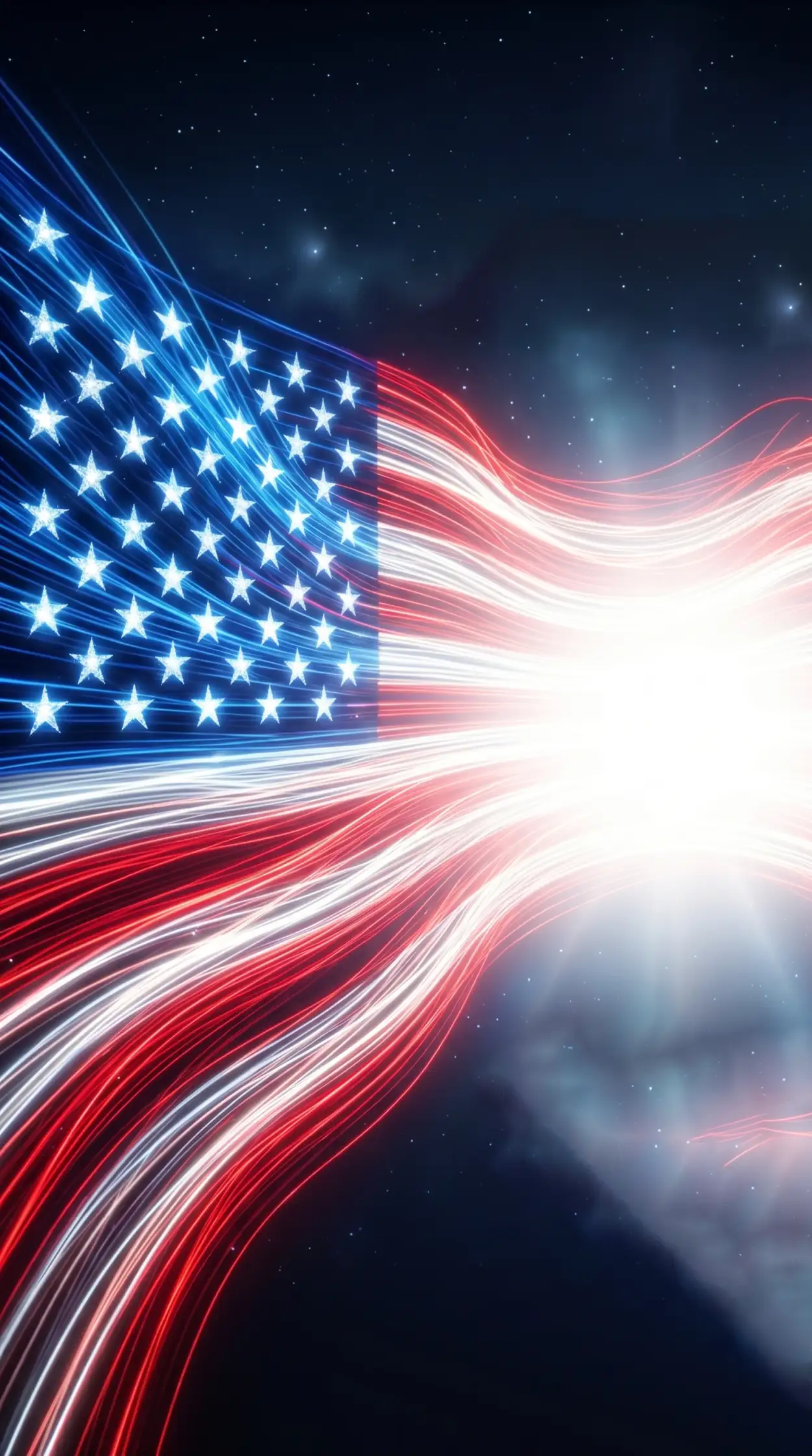 Free Download Usa Flag Wallpaper With Glowing Stars Patriotic Background - High Quality Usa Flag Background Image