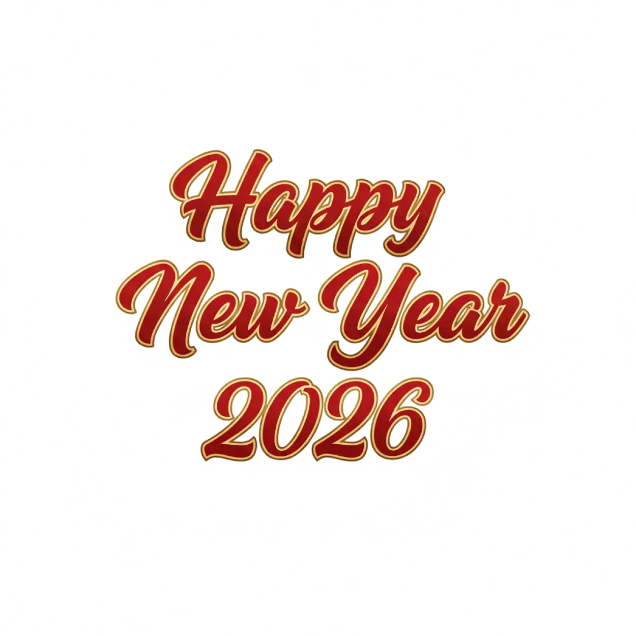 happy new year 2026 png text clean cut