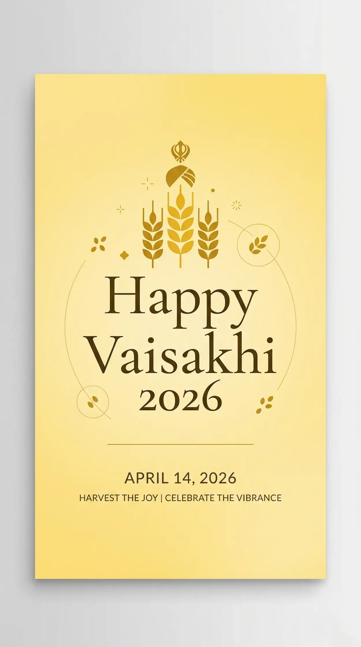 Free Download Vaisakhi 2026 Wishes For Greeting Cards - High Quality Happy Vaisakhi 2026 Wishes Image