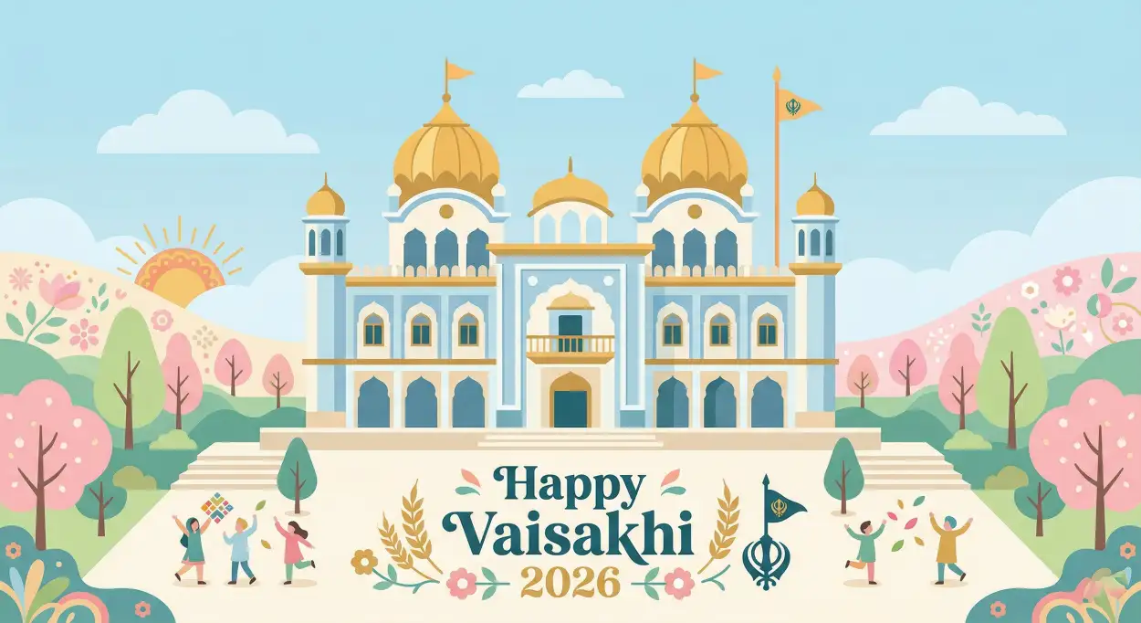 Free Download Vaisakhi 2026 Wishes For Gurudwara - High Quality Happy Vaisakhi 2026 Wishes Image