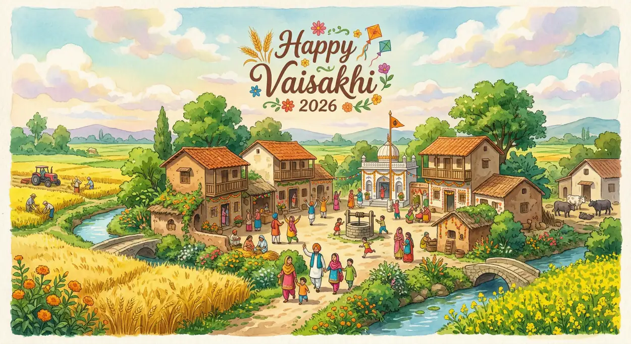 Free Download Vaisakhi 2026 Wishes For Neighbors - High Quality Happy Vaisakhi 2026 Wishes Image