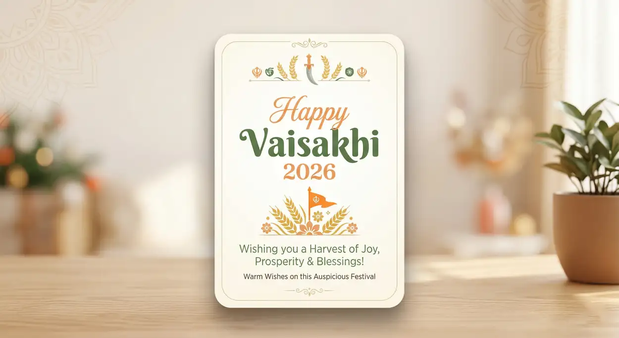 Free Download Vaisakhi 2026 Wishes Modern Style - High Quality Happy Vaisakhi 2026 Wishes Image