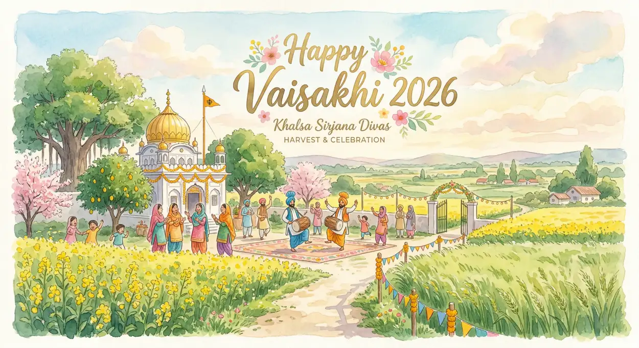 Free Download Vaisakhi 2026 Wishes Religious Messages - High Quality Happy Vaisakhi 2026 Wishes Image