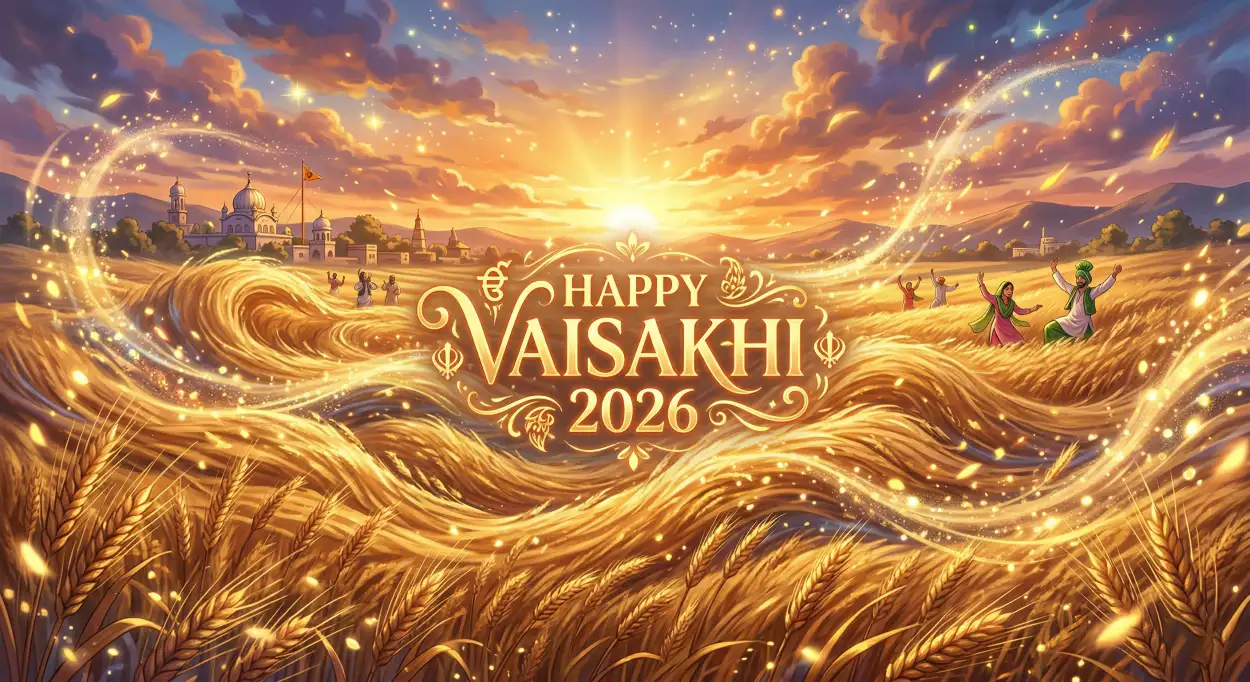 Free Download Vaisakhi 2026 Wishes With Blessings - High Quality Happy Vaisakhi 2026 Wishes Image