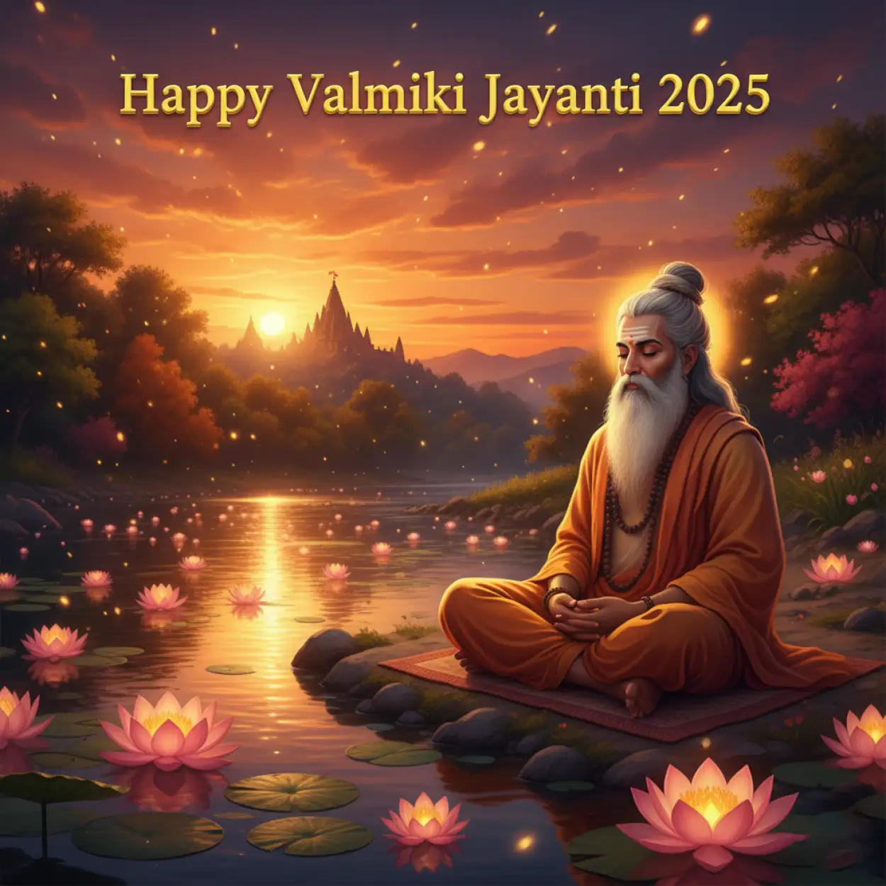 Free Download Valmiki Jayanti 2025 Poster Design Ideas - High Quality Happy Valmiki Jayanti 2025 Background