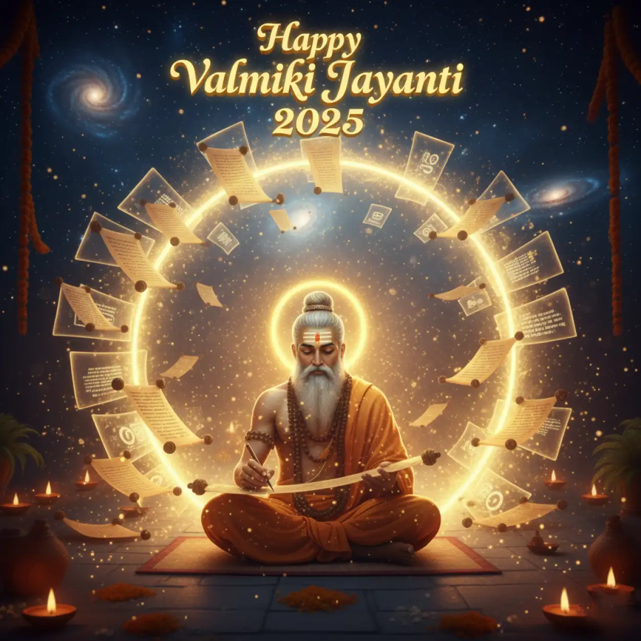 Free Download Valmiki Jayanti 2025 Posters And Banner Making Ideas - High Quality Happy Valmiki Jayanti 2025 Background